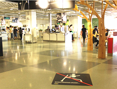 餐厅用塑胶地板工程案例【IVEA餐厅】
