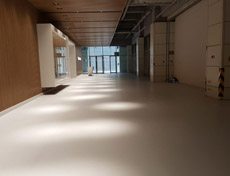 展厅灰色pvc地板工程案例